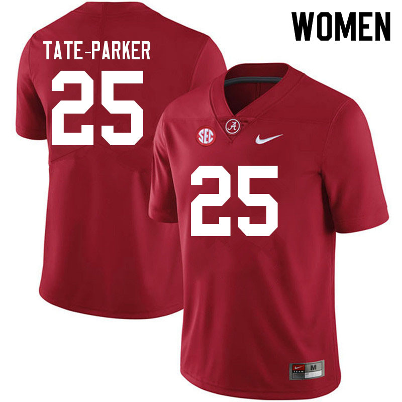 Alabama Crimson Tide Women's Jordan Tate-Parker #25 Crimson NCAA Nike Authentic Stitched 2021 College Football Jersey CK16A48QW